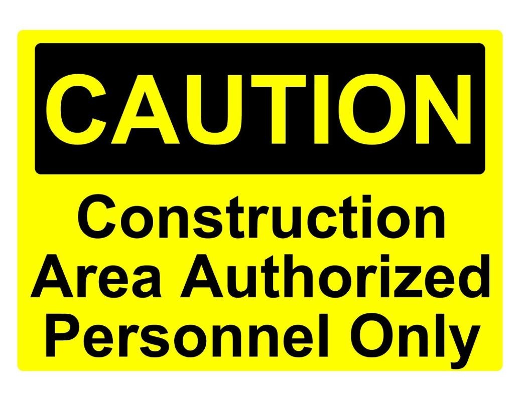 3X CAUTION CONSTRUCTION AREA OSHA DECAL SAFETY SIGN STICKER
