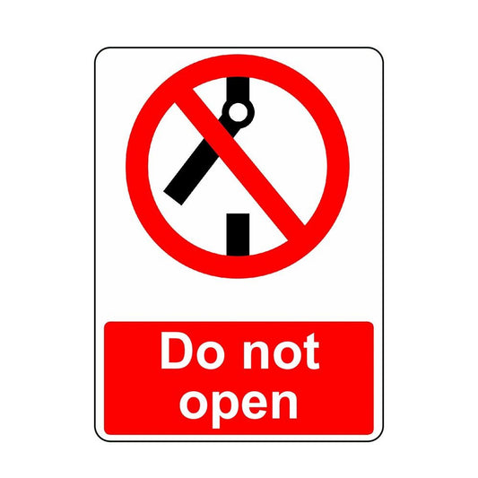 2X DO NOT OPEN OSHA DECAL SAFETY SIGN STICKER