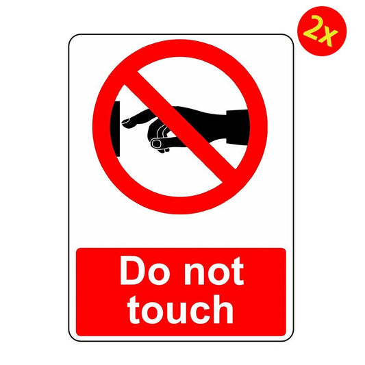 2X DO NOT TOUCH OSHA DECAL SAFETY SIGN STICKER