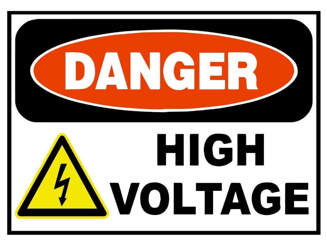 3X DANGER HIGH VOLTAGE OSHA DECAL STICKER  TRUCK VEHICLE WINDOW WALL CAR