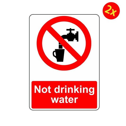 2X NOT DRINKING WATER OSHA DECAL SAFETY SIGN STICKER