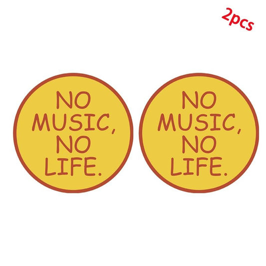 No Music Vinyl Sticker Decal Car Window Laptop Door