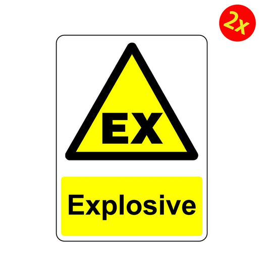 2X WARNING DANGER EXPLOSIVE OSHA DECAL SAFETY SIGN STICKER
