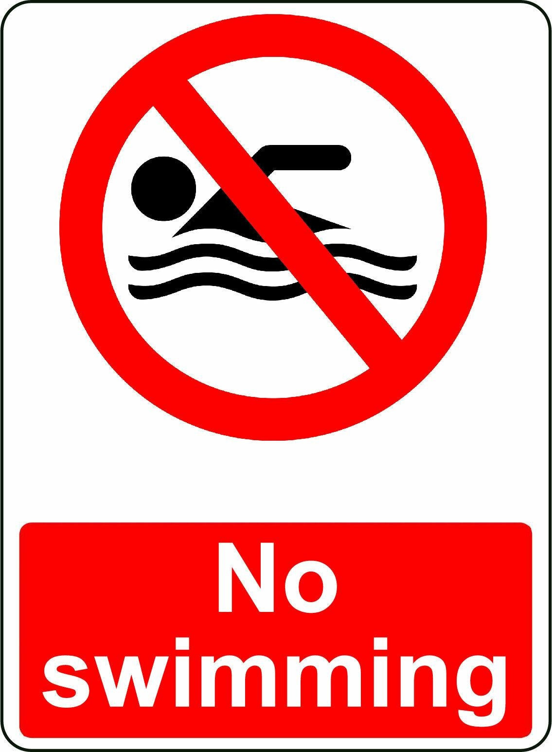 2X NO SWIMMING OSHA DECAL SAFETY SIGN STICKER