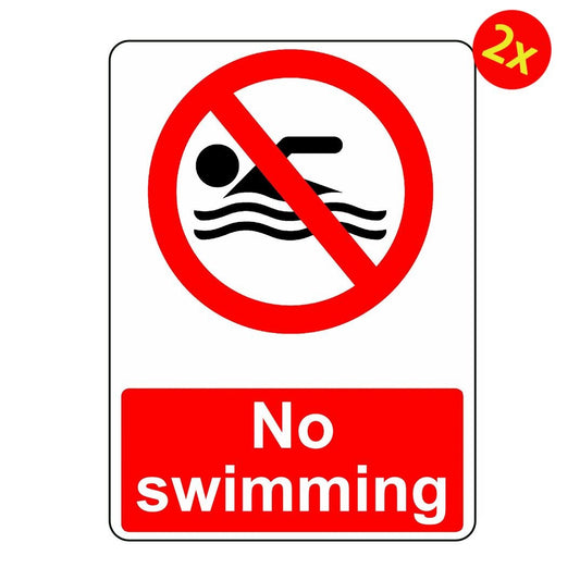 2X NO SWIMMING OSHA DECAL SAFETY SIGN STICKER