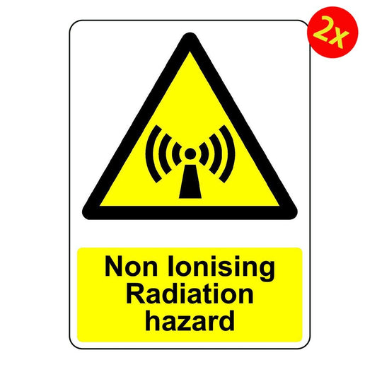 2X WARNING NON IONISING RADIATION OSHA DECAL SAFETY SIGN STICKER