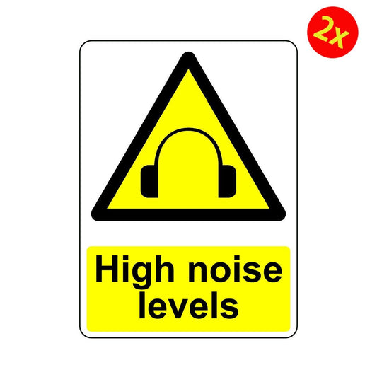 2X WARNING HIGH NOISE LEVELS OSHA DECAL SAFETY SIGN STICKER