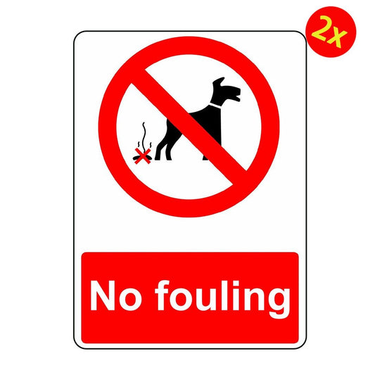2X NO FOULING OSHA DECAL SAFETY SIGN STICKER