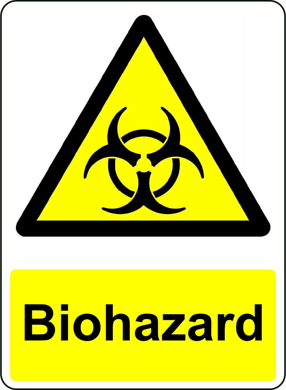 2X WARNING BIOHAZARD OSHA DECAL SAFETY SIGN STICKER