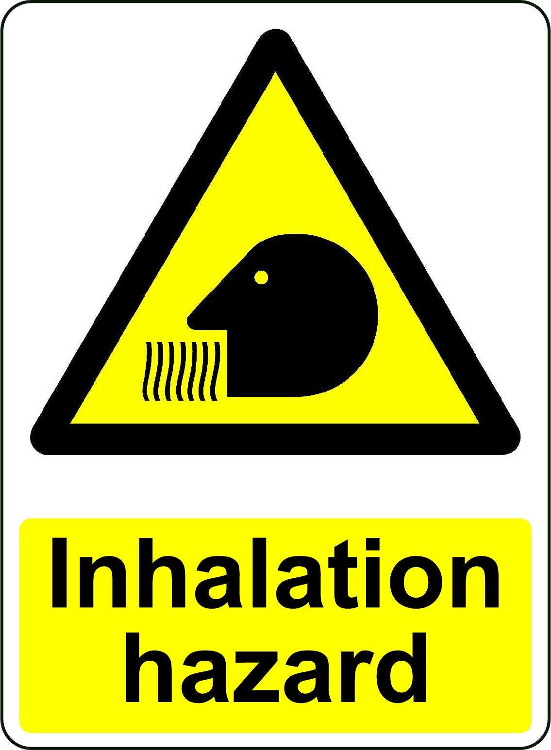 2X WARNING CAUTION INHALATION HAZARD OSHA DECAL SAFETY SIGN STICKER