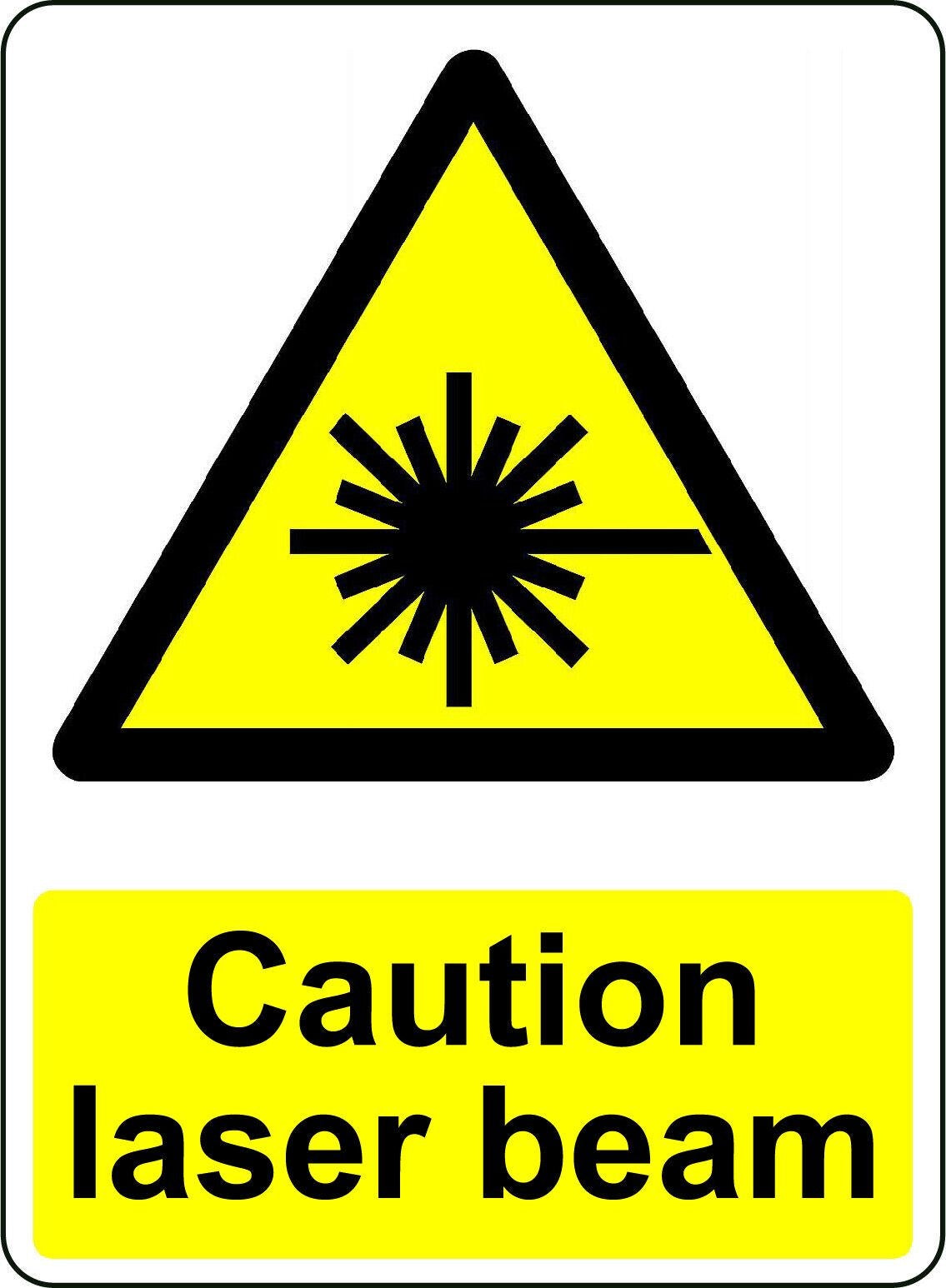 2X WARNING CAUTION LASER BEAM OSHA DECAL SAFETY SIGN STICKER