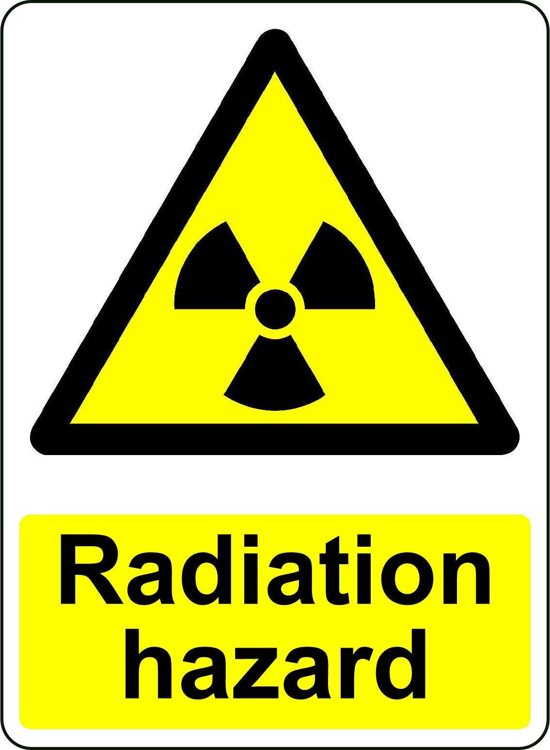 2X WARNING CAUTION RADIATION HAZARD OSHA DECAL SAFETY SIGN STICKER