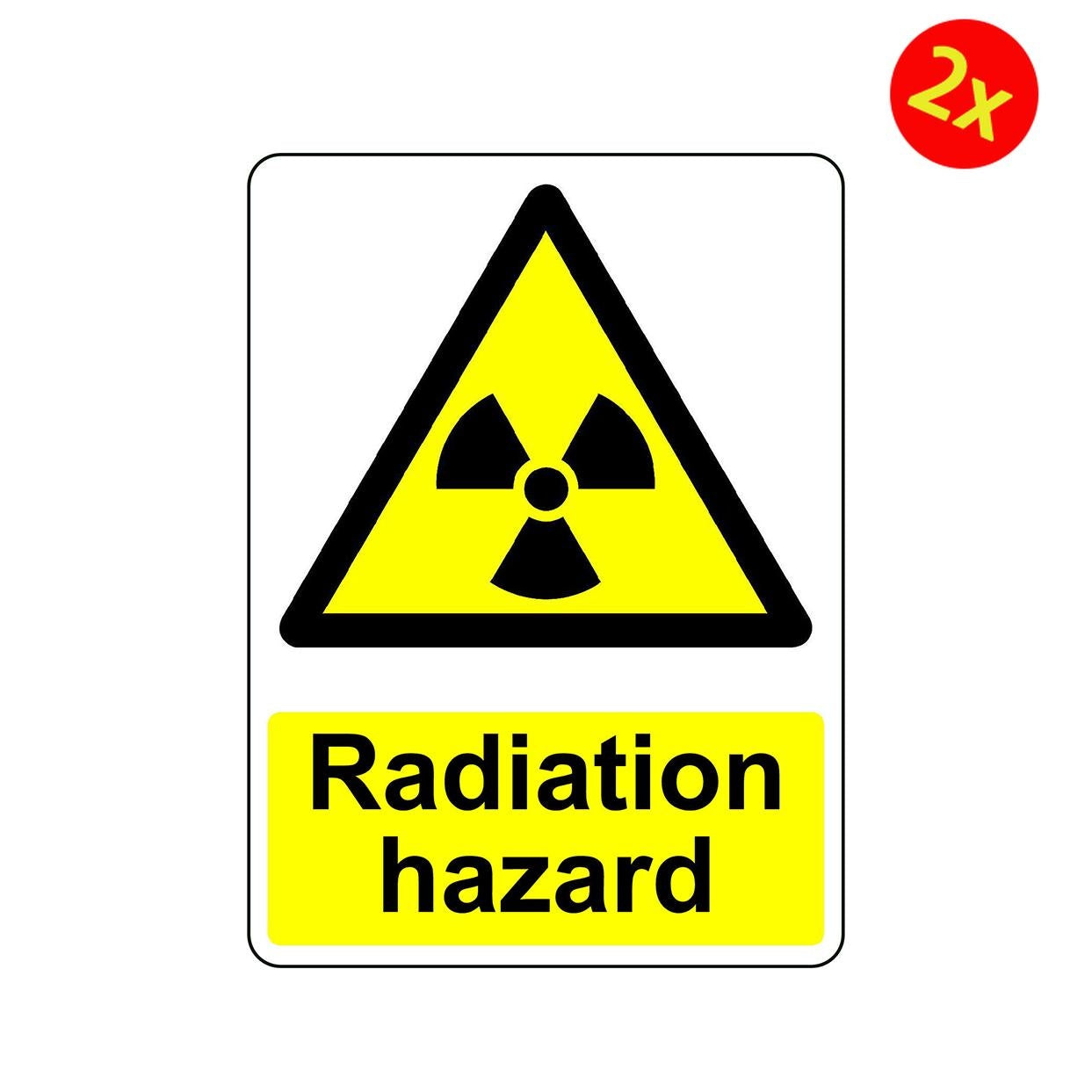 2X WARNING CAUTION RADIATION HAZARD OSHA DECAL SAFETY SIGN STICKER