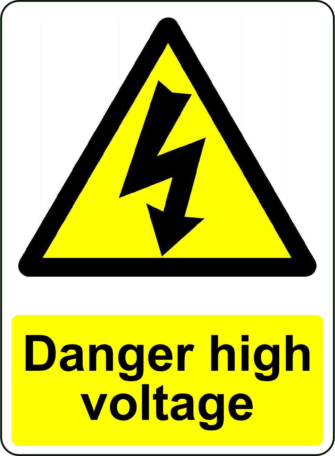 2X WARNING DANGER HIGH VOLTAGE OSHA DECAL SAFETY SIGN STICKER