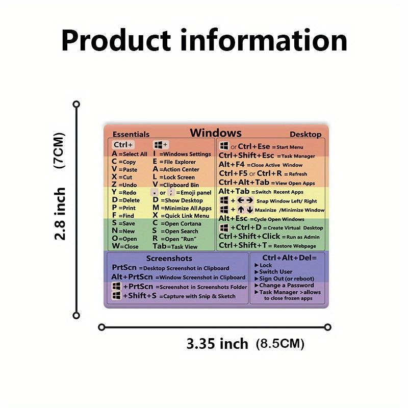 Reference Keyboard Shortcut For Window Shortcut Sticker For Rainbow Shortcuts