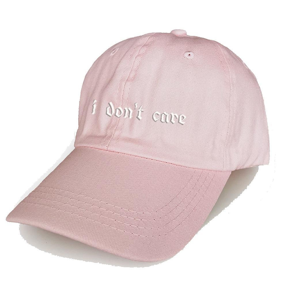 i Don't Care Baseball Caps Text Embroidery Cotton Unisex Adjustable Stylish Comfortable Hats