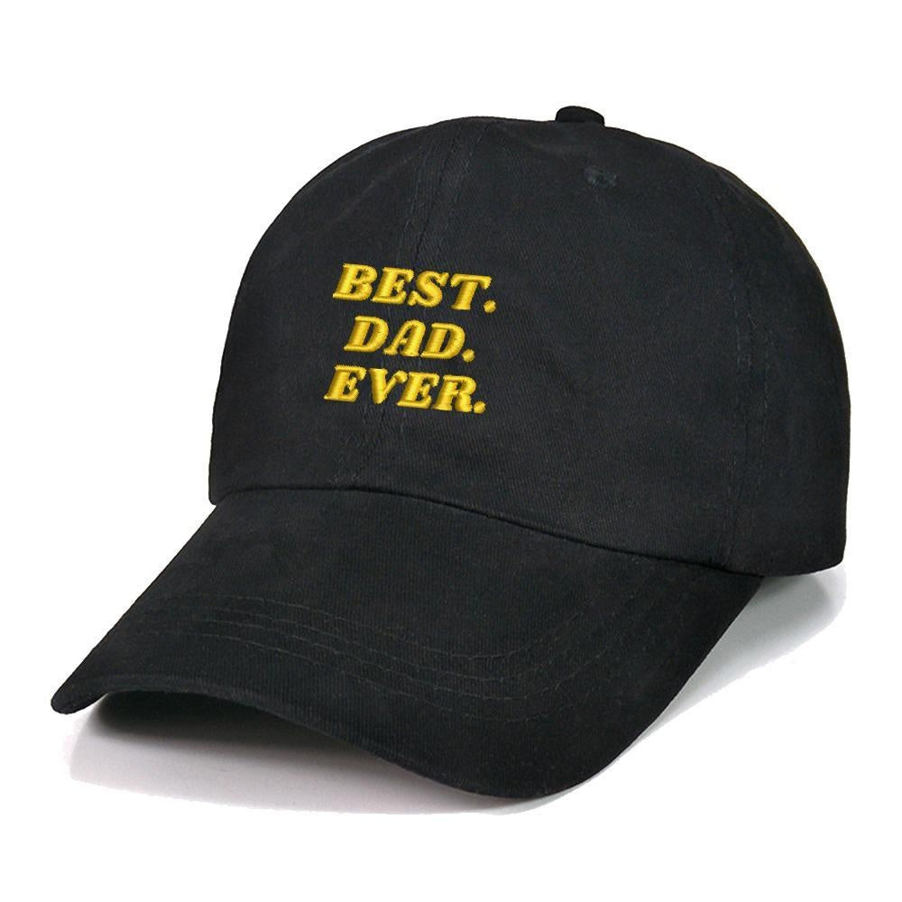 Best dad Ever Baseball Caps Unisex Text Embroidery Cotton Adjustable Stylish Comfortable Hats