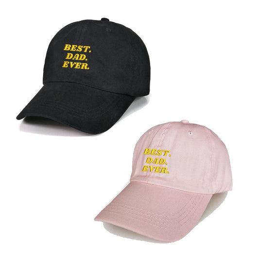 Best dad Ever Baseball Caps Unisex Text Embroidery Cotton Adjustable Stylish Comfortable Hats