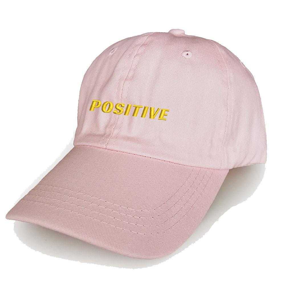 Positive Baseball Caps Text Embroidery Unisex Cotton Adjustable Stylish Comfortable Hats