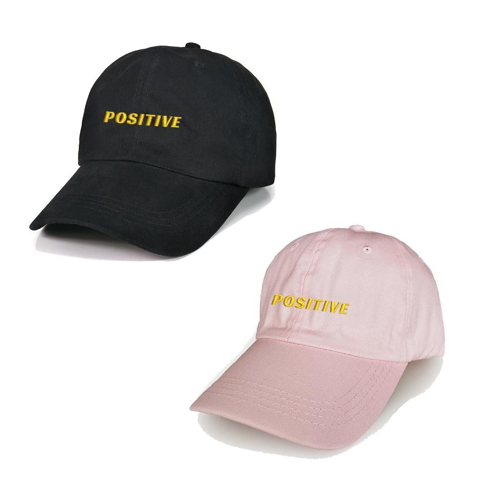 Positive Baseball Caps Text Embroidery Unisex Cotton Adjustable Stylish Comfortable Hats