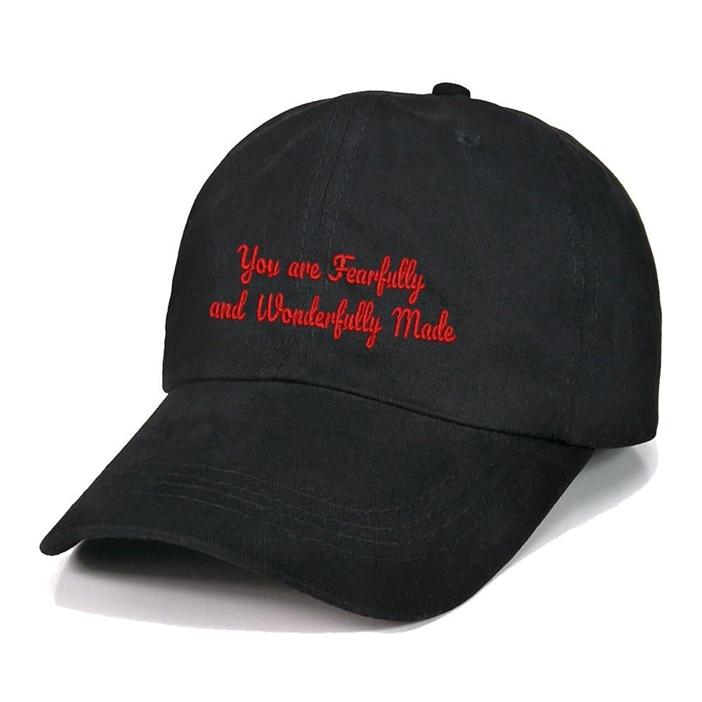 You are Fearfully and wanderfully Made Baseball Caps Text Embroidery Unisex Cotton Adjustable Stylish Comfortable Hats