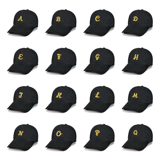 Alphabet Letter A-Z Baseball Caps Embroidery Cotton Unisex Adjustable Stylish and Comfortable Hats