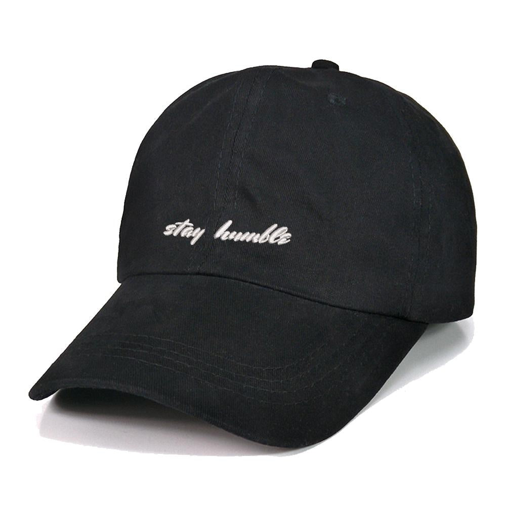 Stay Humble Text Embroidery Baseball Cap Unisex Cotton Adjustable Stylish and Comfortable Hat Man Woman