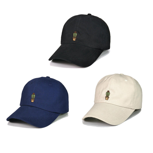 Cactus Embroidery Baseball Cap Funny Plant Embroidery Baseball Cap Unisex Cotton Adjustable Stylish and Comfortable Hat Man Woman