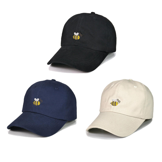 Bee Graphic Embroidery Baseball Cap Unisex Cotton Adjustable Stylish and Comfortable Hat Man Woman