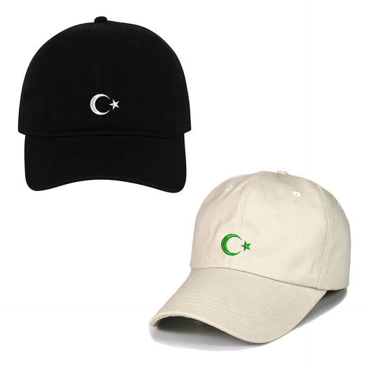 Moon Star Embroidery Baseball Cap Unisex Cotton Adjustable Stylish and Comfortable Hat Man Woman