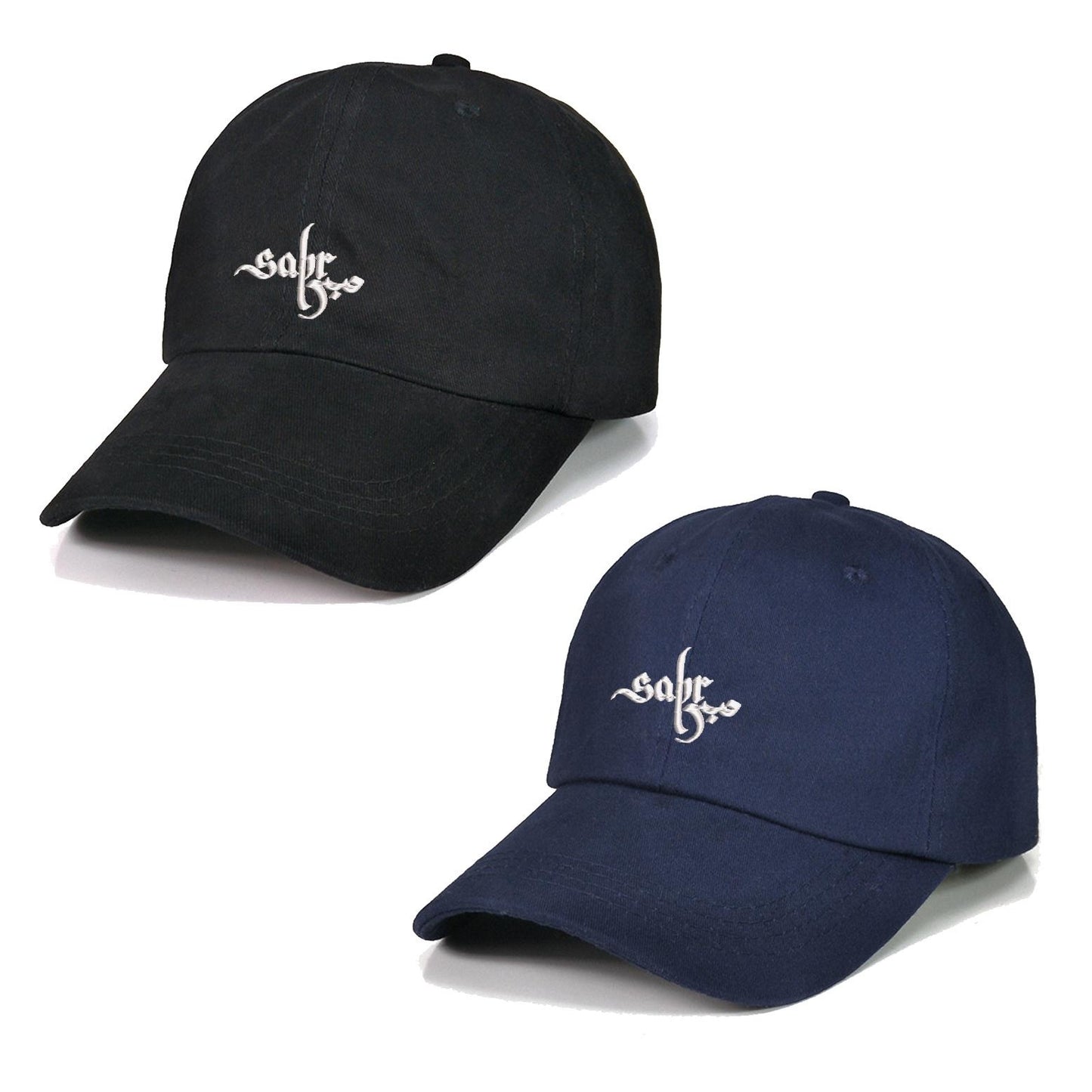 Sabr Text Embroidery Baseball Cap Unisex Cotton Adjustable Stylish and Comfortable Hat Man Woman