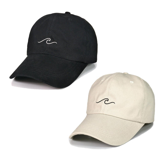 Beach Wave Embroidery Baseball Cap Unisex Cotton Adjustable Stylish and Comfortable Hat Man Woman