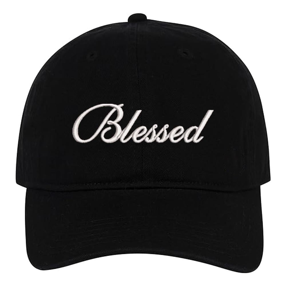 Blessed Text Embroidery Baseball Cap Unisex Cotton Adjustable Stylish and Comfortable Hat Man Woman