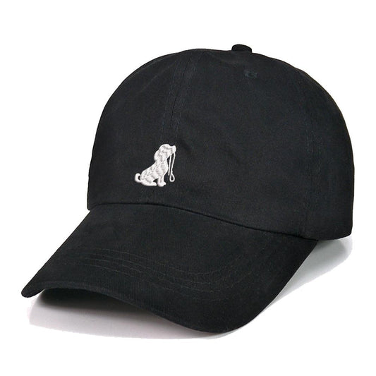 Puppy Graphic Embroidery Baseball Cap Unisex Cotton Adjustable Stylish and Comfortable Hat Man Woman Dog Lover