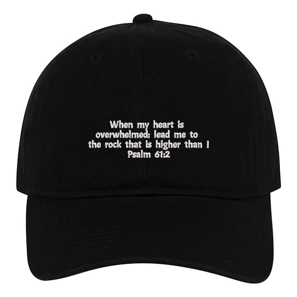 When my heart Text Embroidery Baseball Cap Jesus Christian God Hat Unisex Cotton Adjustable Stylish and Comfortable Hat Man Woman