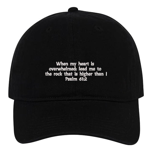 When my heart Text Embroidery Baseball Cap Jesus Christian God Hat Unisex Cotton Adjustable Stylish and Comfortable Hat Man Woman