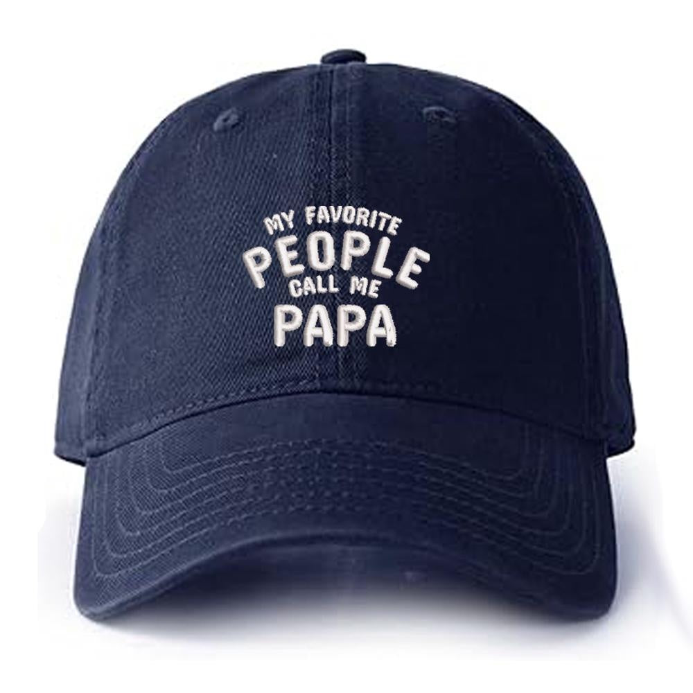My Favorite People Call Me Papa Embroidery Baseball Cap Unisex Cotton Adjustable Stylish and Comfortable Hat Man Woman God Christian