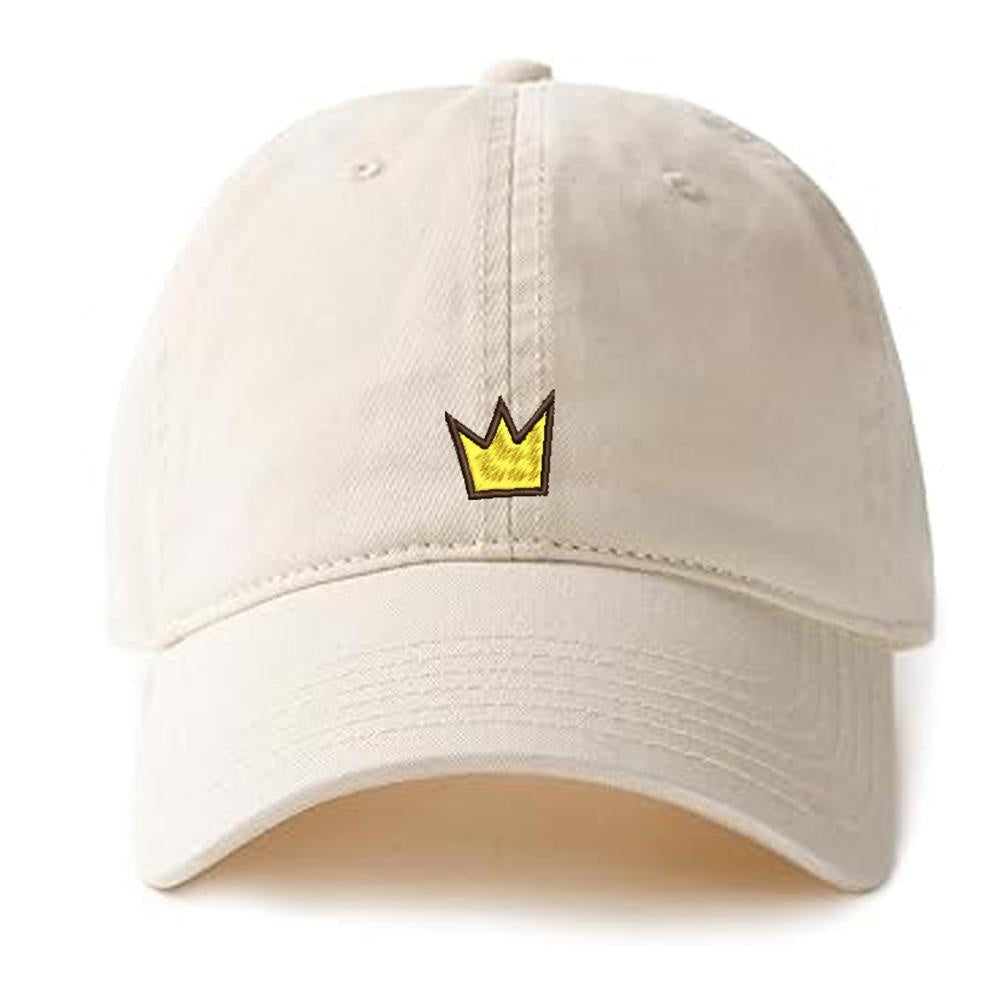Yellow Crown Graphic Embroidery Baseball Cap Unisex Cotton Adjustable Stylish and Comfortable Hat Man Woman Queen King Princess