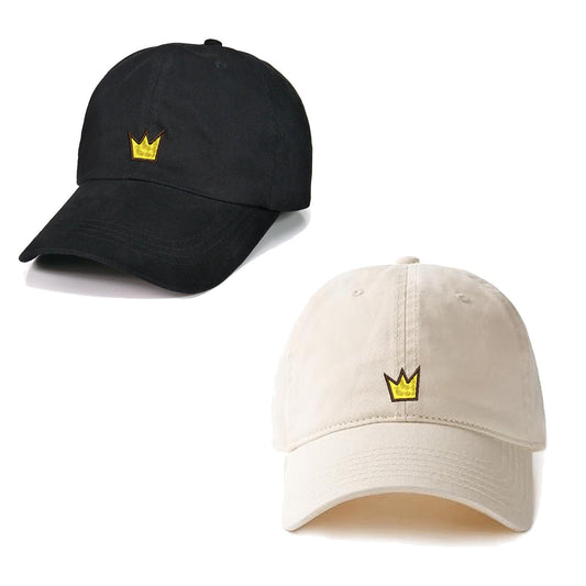 Yellow Crown Graphic Embroidery Baseball Cap Unisex Cotton Adjustable Stylish and Comfortable Hat Man Woman Queen King Princess