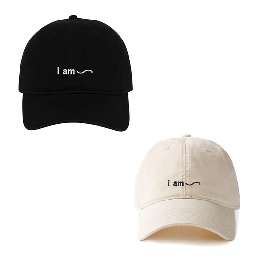 I am Text Embroidery Baseball Cap Unisex Cotton Adjustable Stylish and Comfortable Hat Man Woman God Christian