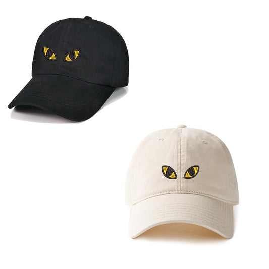 Angry Eyes Graphic Embroidery Baseball Cap Unisex Cotton Adjustable Stylish and Comfortable Hat Man Woman God Christian