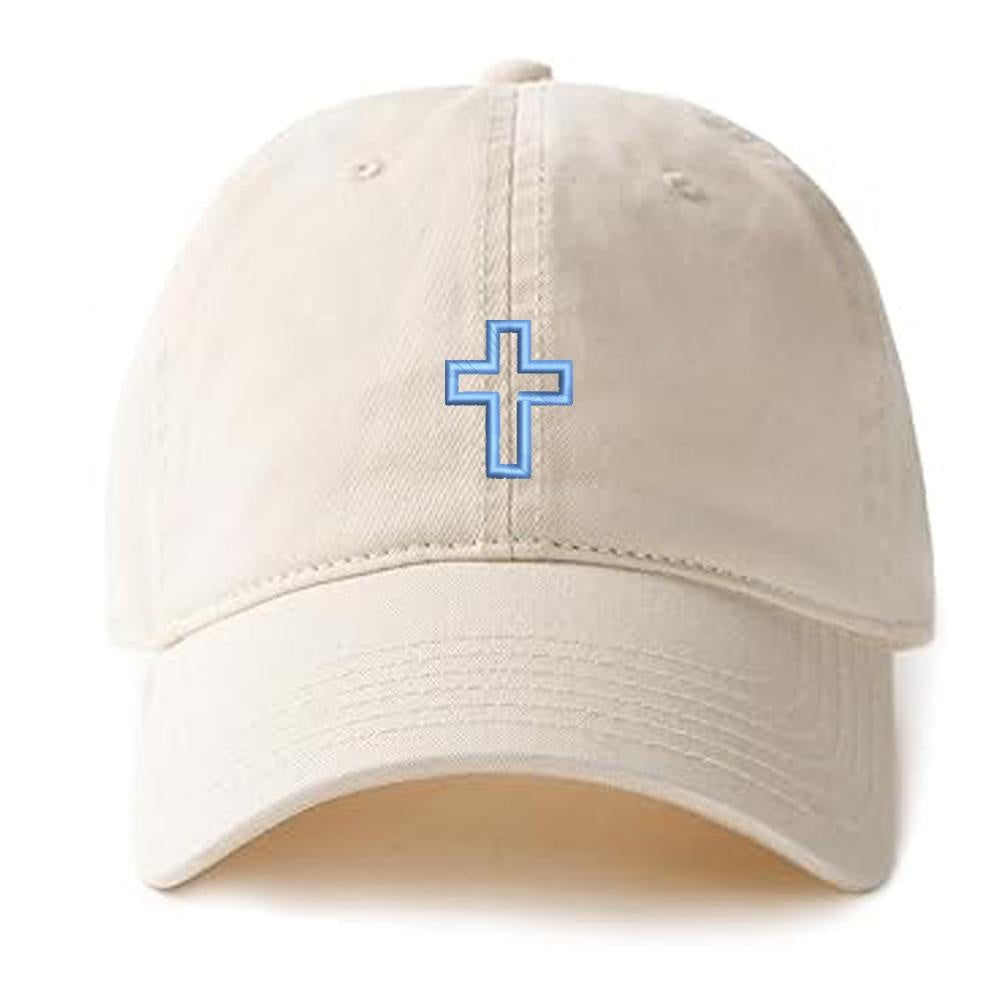 Jesus Cross Graphic Embroidery Baseball Cap Jesus God Christian Embroidery Hat Unisex Cotton Adjustable Stylish and Comfortable Hat Man Woman God Christian
