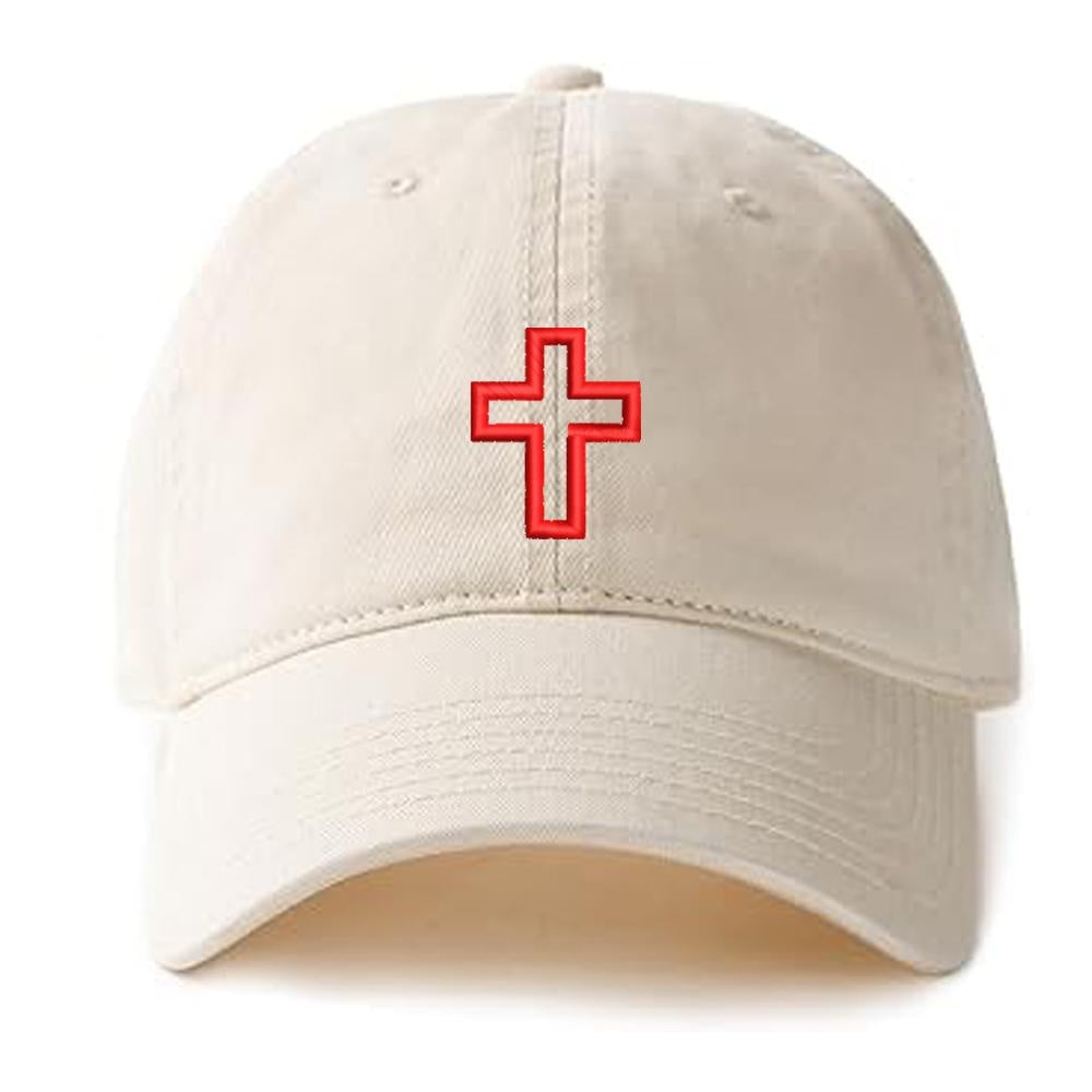 Jesus Cross Graphic Embroidery Baseball Cap Jesus God Christian Embroidery Hat Unisex Cotton Adjustable Stylish and Comfortable Hat Man Woman God Christian