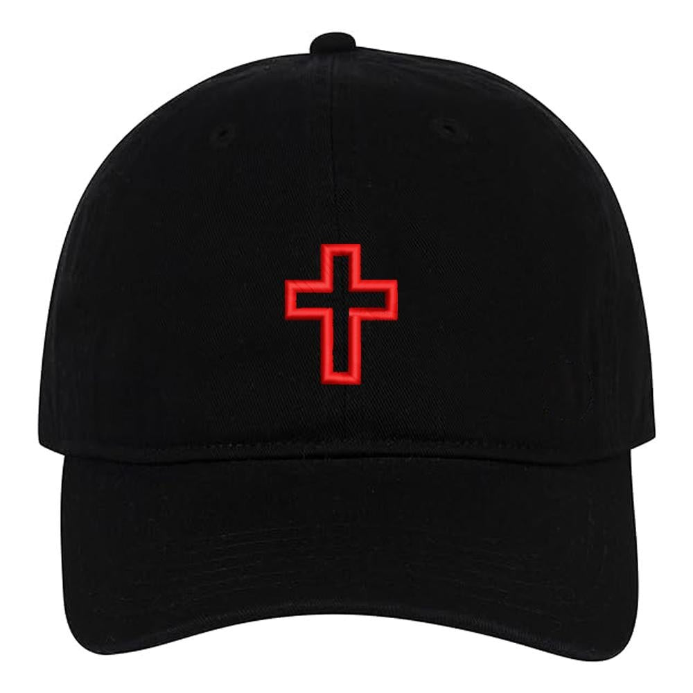 Jesus Cross Graphic Embroidery Baseball Cap Jesus God Christian Embroidery Hat Unisex Cotton Adjustable Stylish and Comfortable Hat Man Woman God Christian