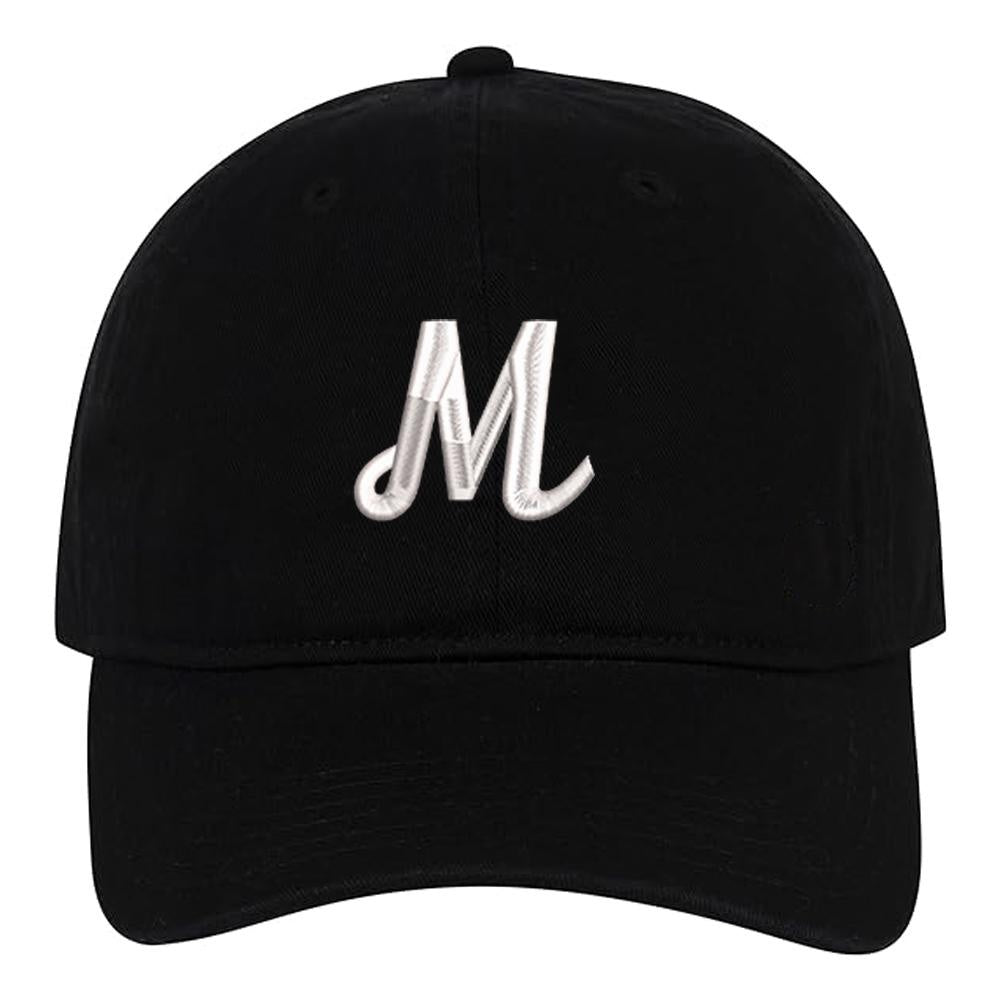 Letter A-Z Baseball Caps Embroidery Cotton Unisex Adjustable Soft and Comfortable Hats