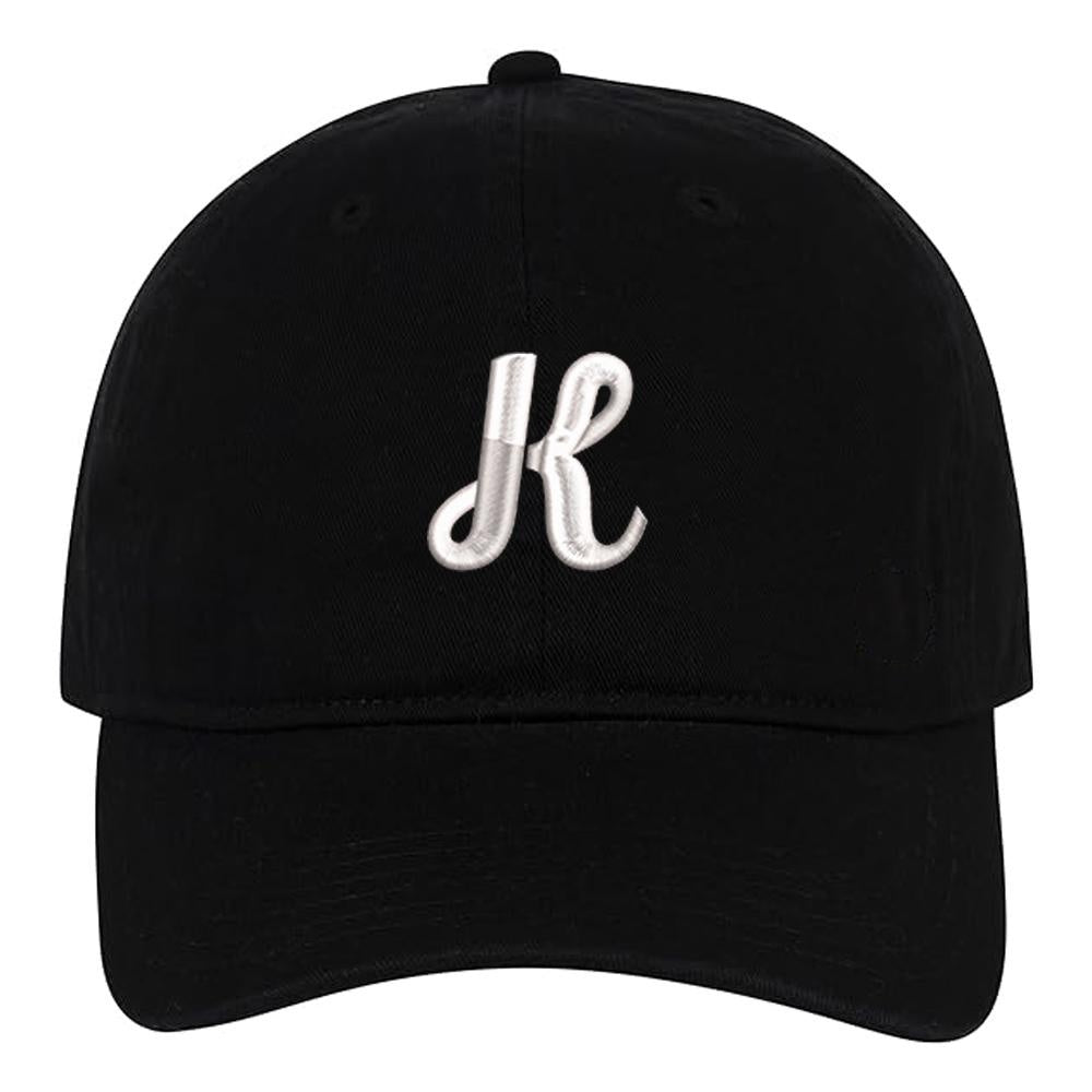 Letter A-Z Baseball Caps Embroidery Cotton Unisex Adjustable Soft and Comfortable Hats