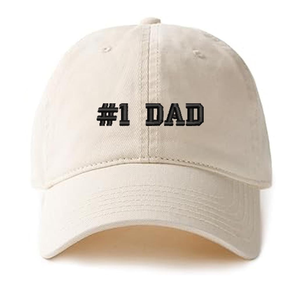 #1 Dad Baseball Caps Embroidery Cotton Unisex Adjustable Soft and Comfortable Hats