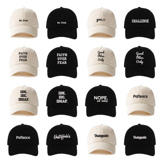 Inspiration Word Baseball Caps Embroidery Cotton Unisex Adjustable Soft and Comfortable Hats